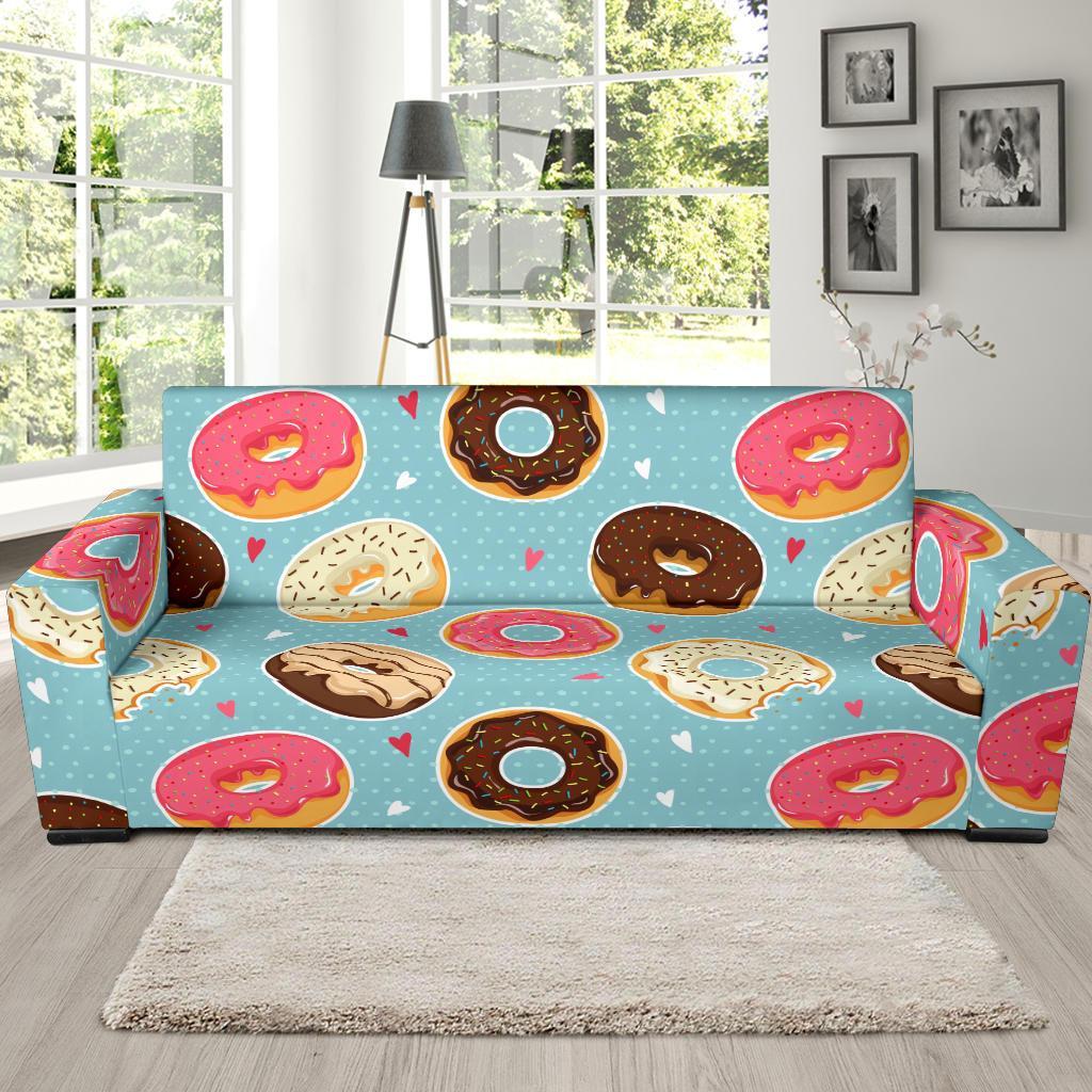 Donut Pattern Print Sofa Covers-grizzshop