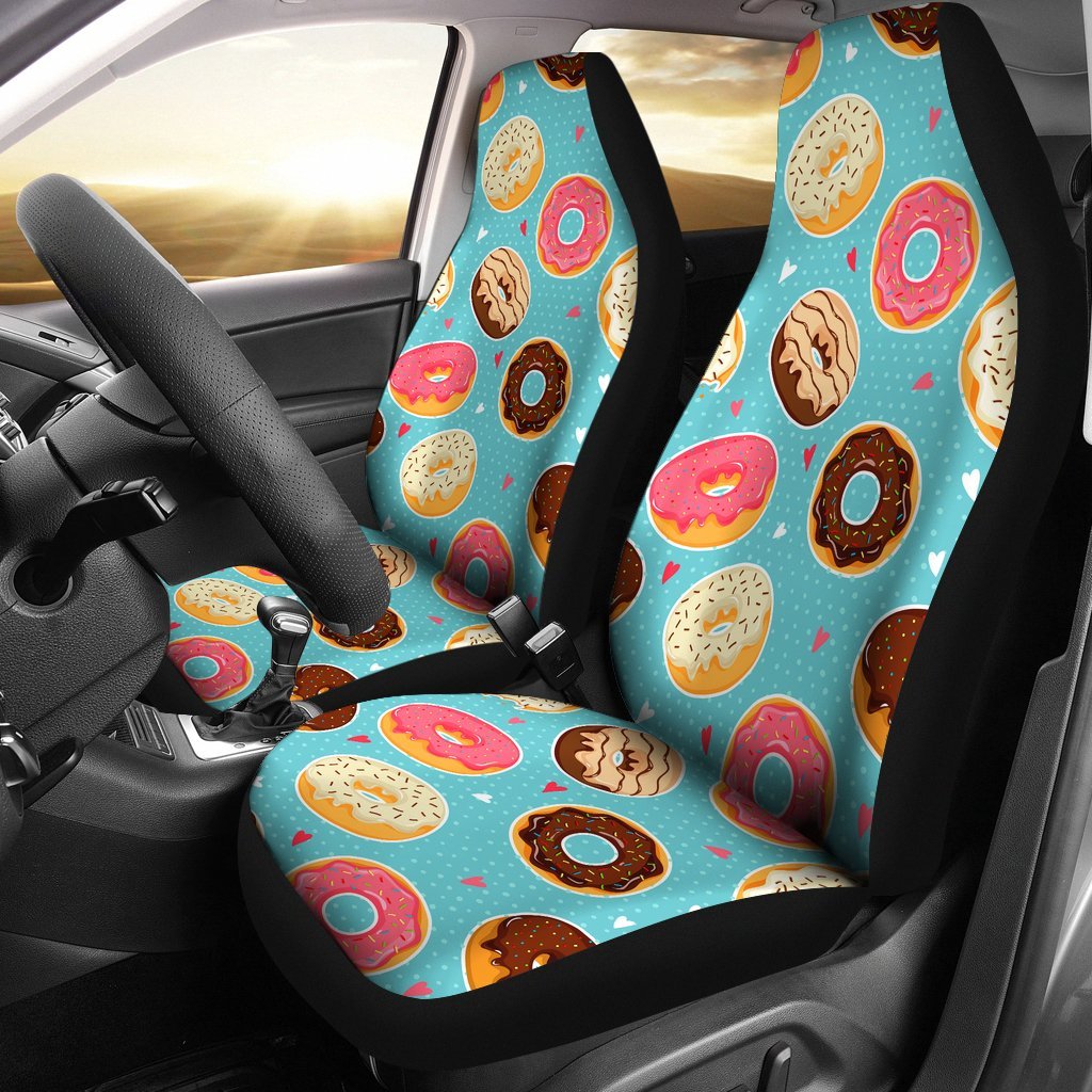 Donut Pattern Print Universal Fit Car Seat Cover-grizzshop