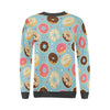 Donut Pattern Print Women's Sweatshirt-grizzshop