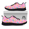 Donut Sprinkles Print Pattern Black Sneaker-grizzshop