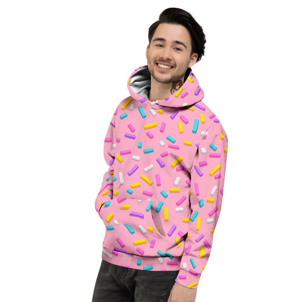 Donut Sprinkles Print Pattern Men's Hoodie-grizzshop