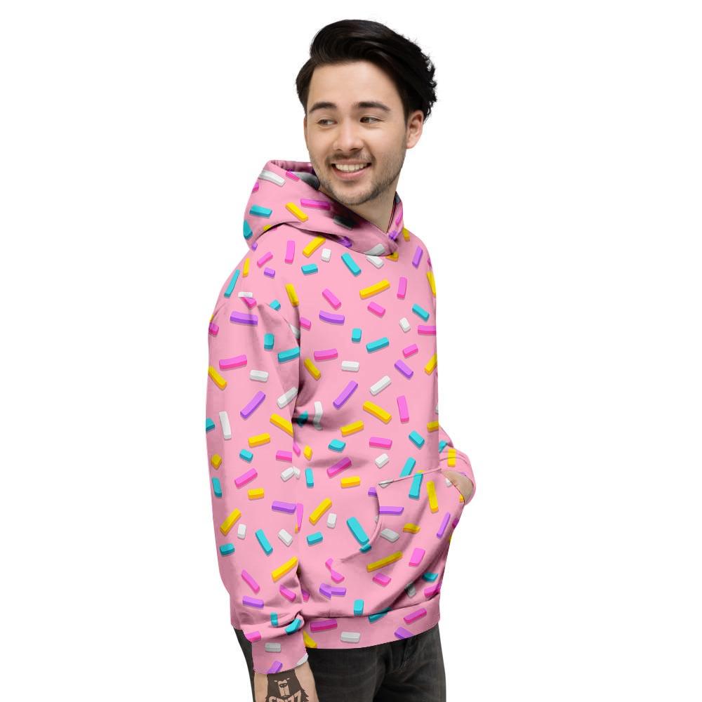 Donut Sprinkles Print Pattern Men's Hoodie-grizzshop