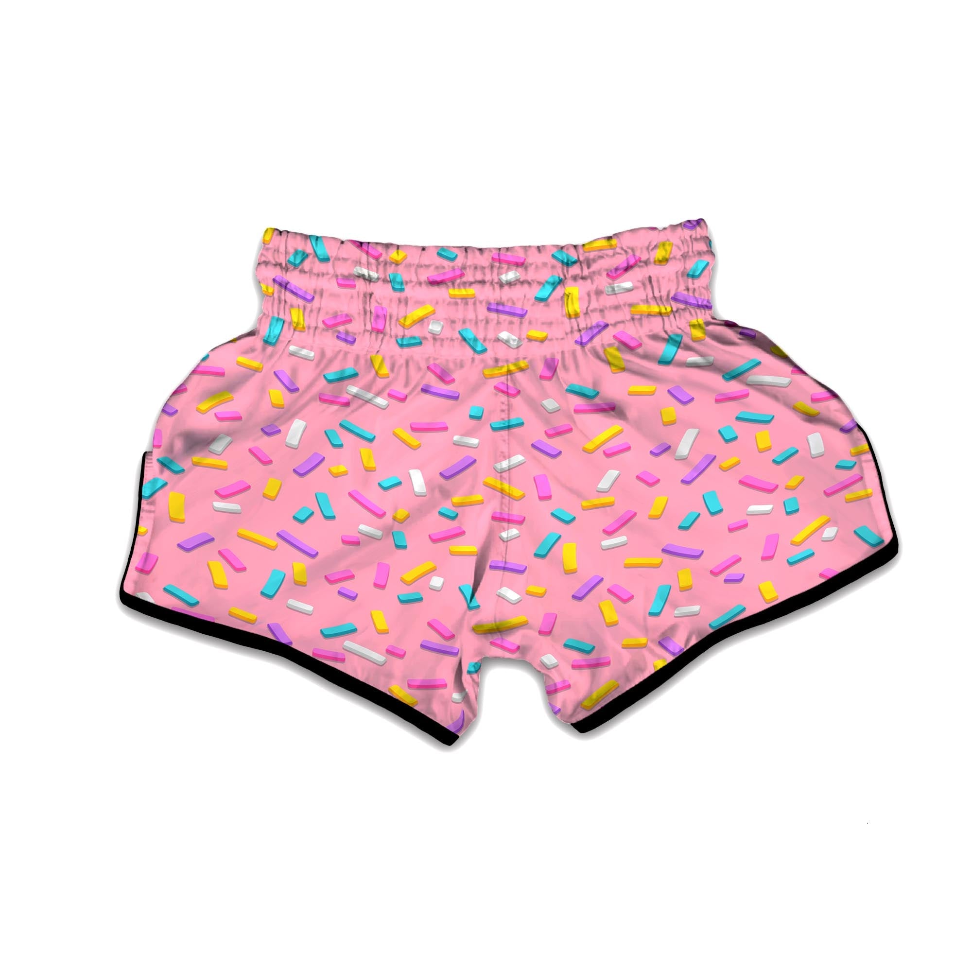 Donut Sprinkles Print Pattern Muay Thai Boxing Shorts-grizzshop