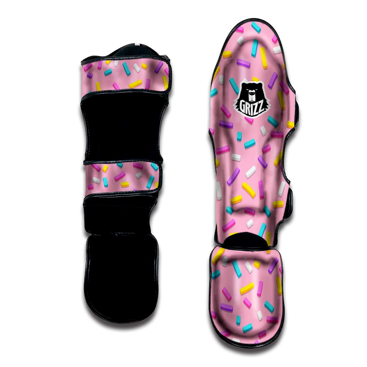 Donut Sprinkles Print Pattern Muay Thai Shin Guards-grizzshop