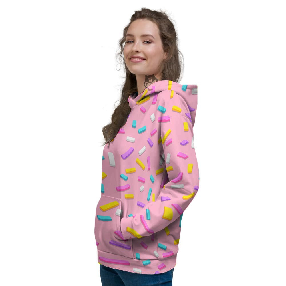 Donut Sprinkles Print Pattern Women's Hoodie-grizzshop
