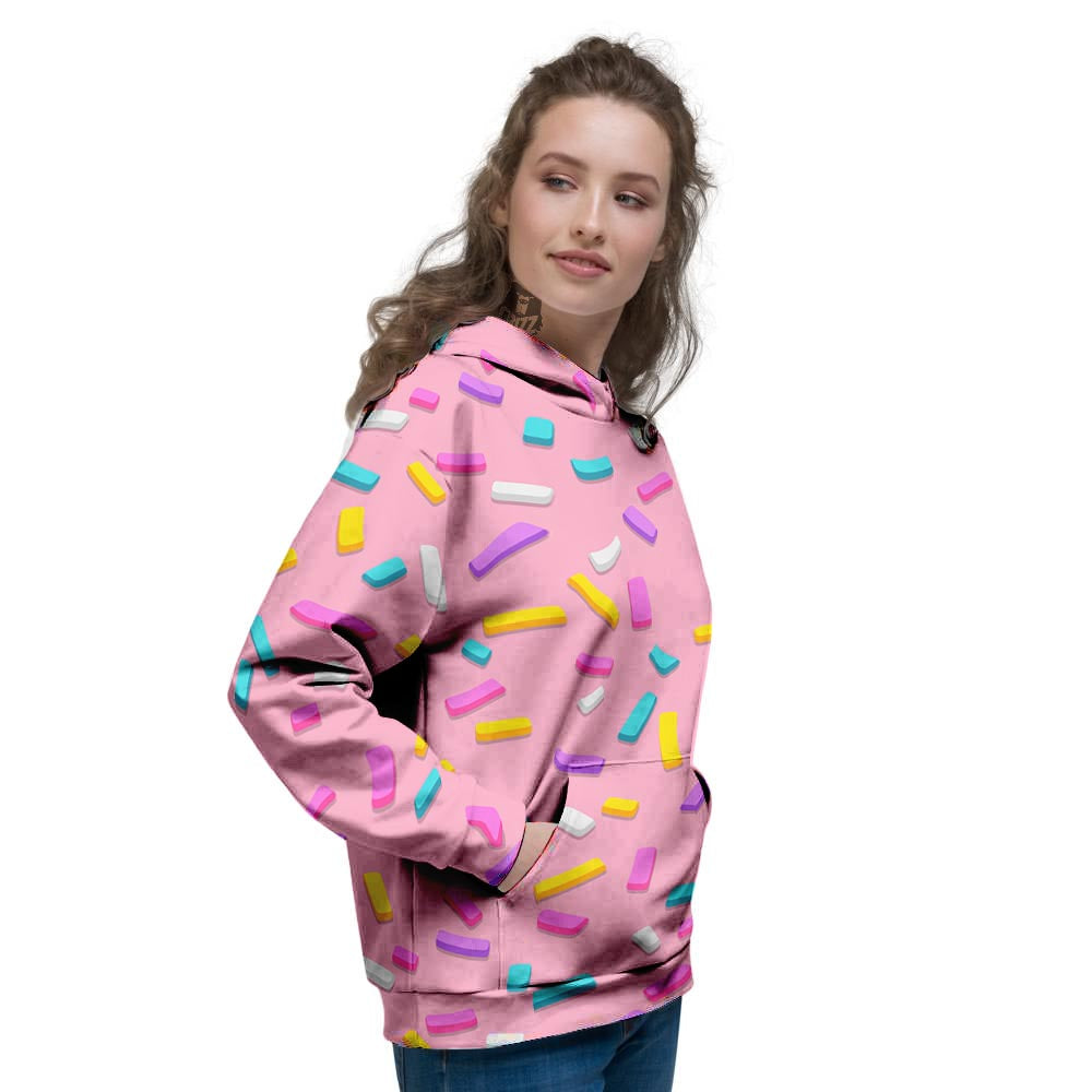 Donut Sprinkles Print Pattern Women's Hoodie-grizzshop