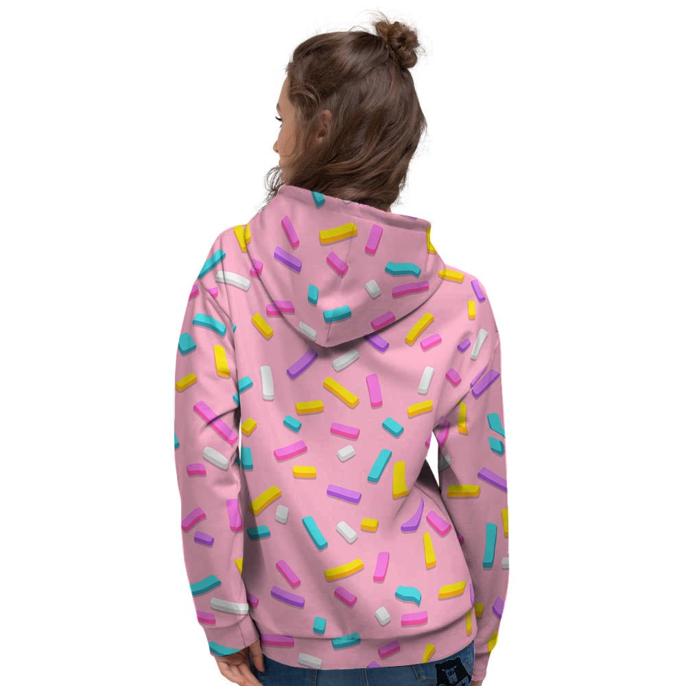 Donut Sprinkles Print Pattern Women's Hoodie-grizzshop