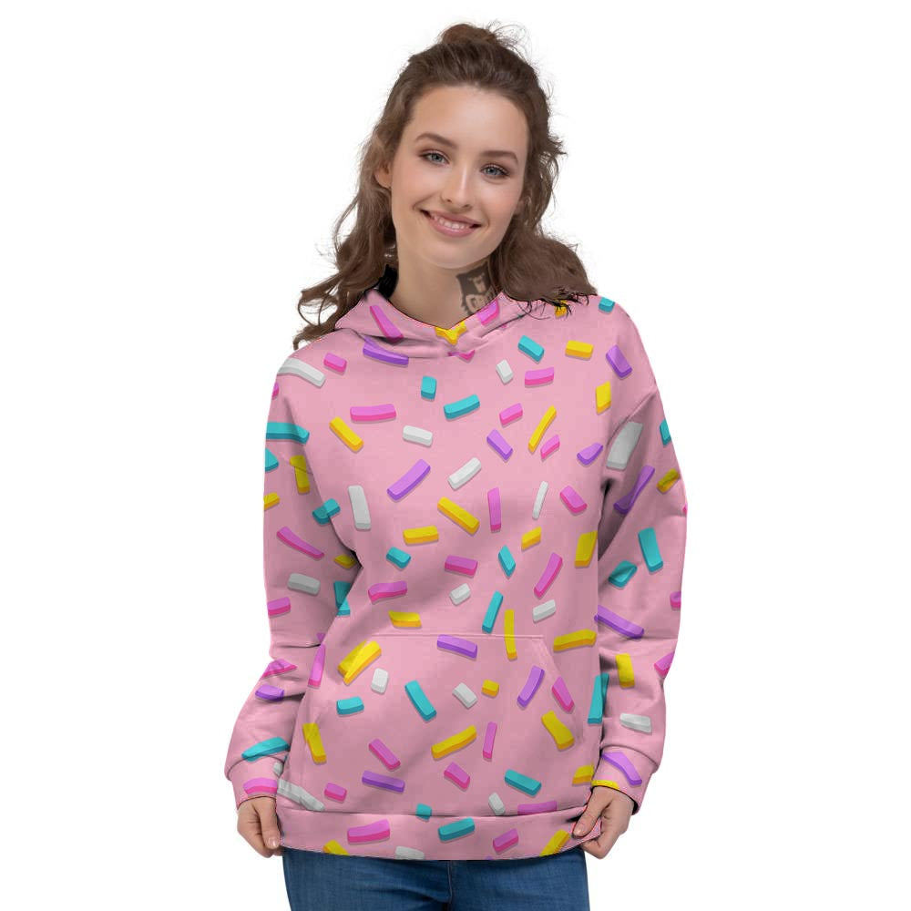 Donut Sprinkles Print Pattern Women's Hoodie-grizzshop