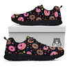 Donut Yummy Print Pattern Black Sneaker-grizzshop