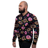 Donut Yummy Print Pattern Men's Bomber Jacket-grizzshop