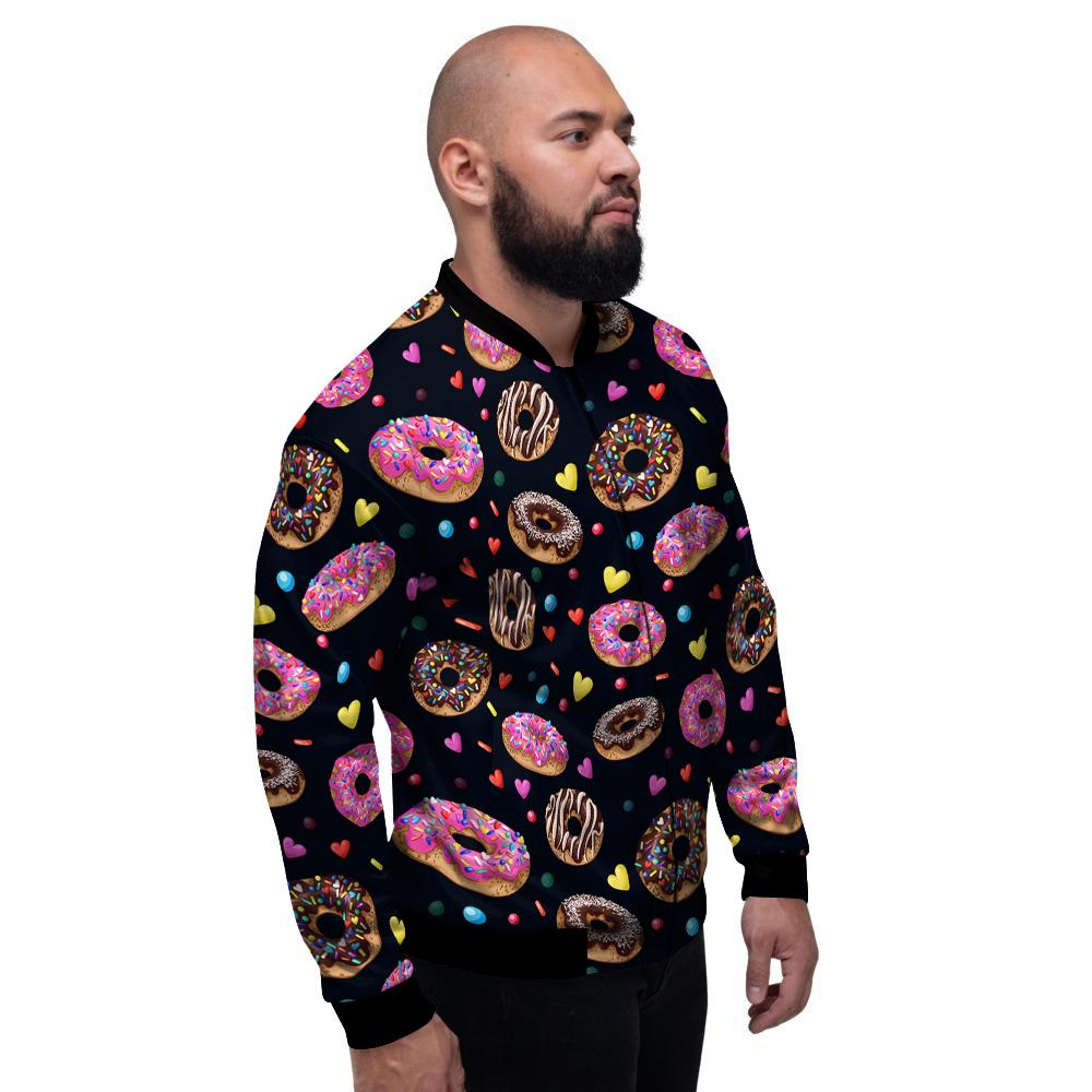 Donut Yummy Print Pattern Men's Bomber Jacket-grizzshop