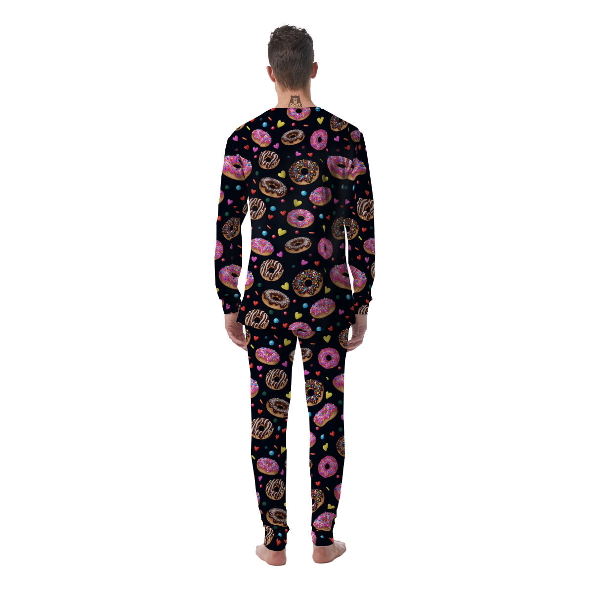 Donut Yummy Print Pattern Men's Pajamas-grizzshop