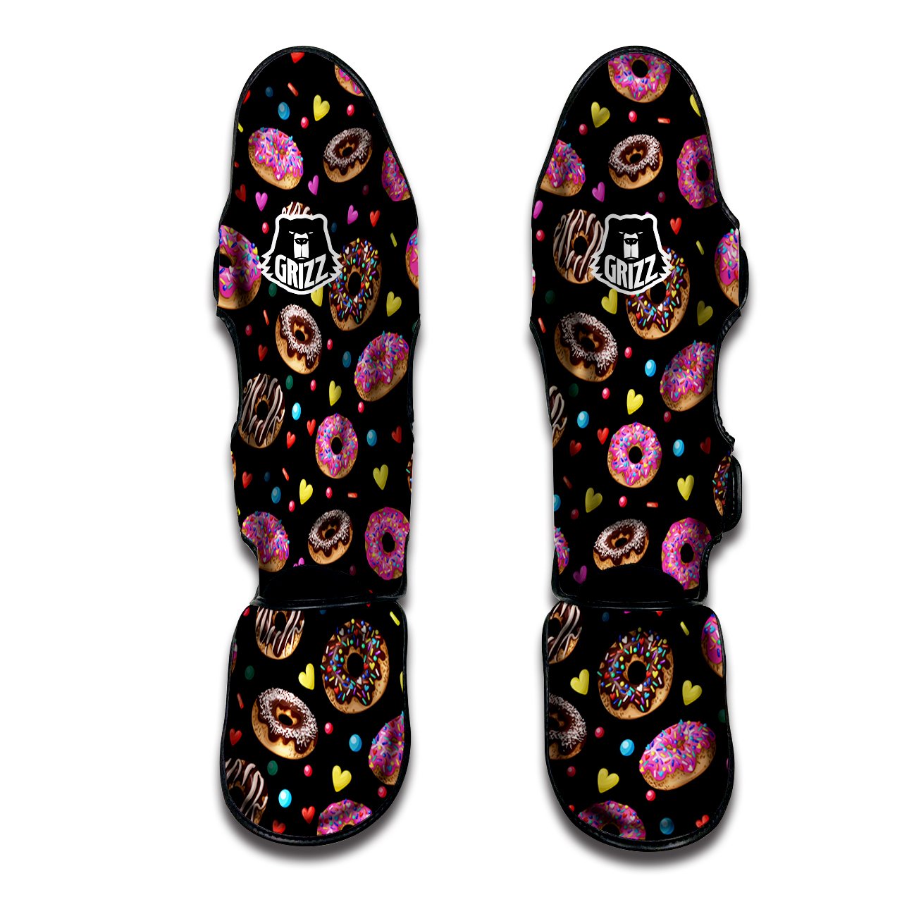 Donut Yummy Print Pattern Muay Thai Shin Guards-grizzshop