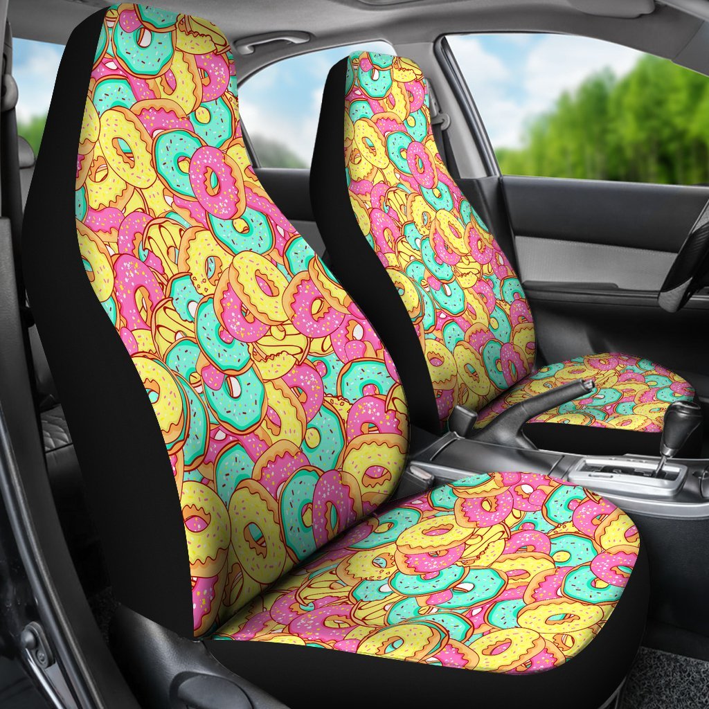 Donut Colorful Pattern Print Universal Fit Car Seat Cover-grizzshop