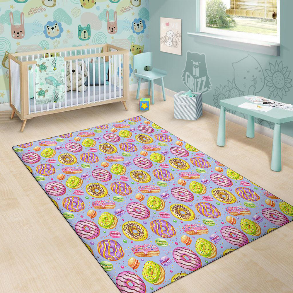 Donuts Print Pattern Floor Mat-grizzshop