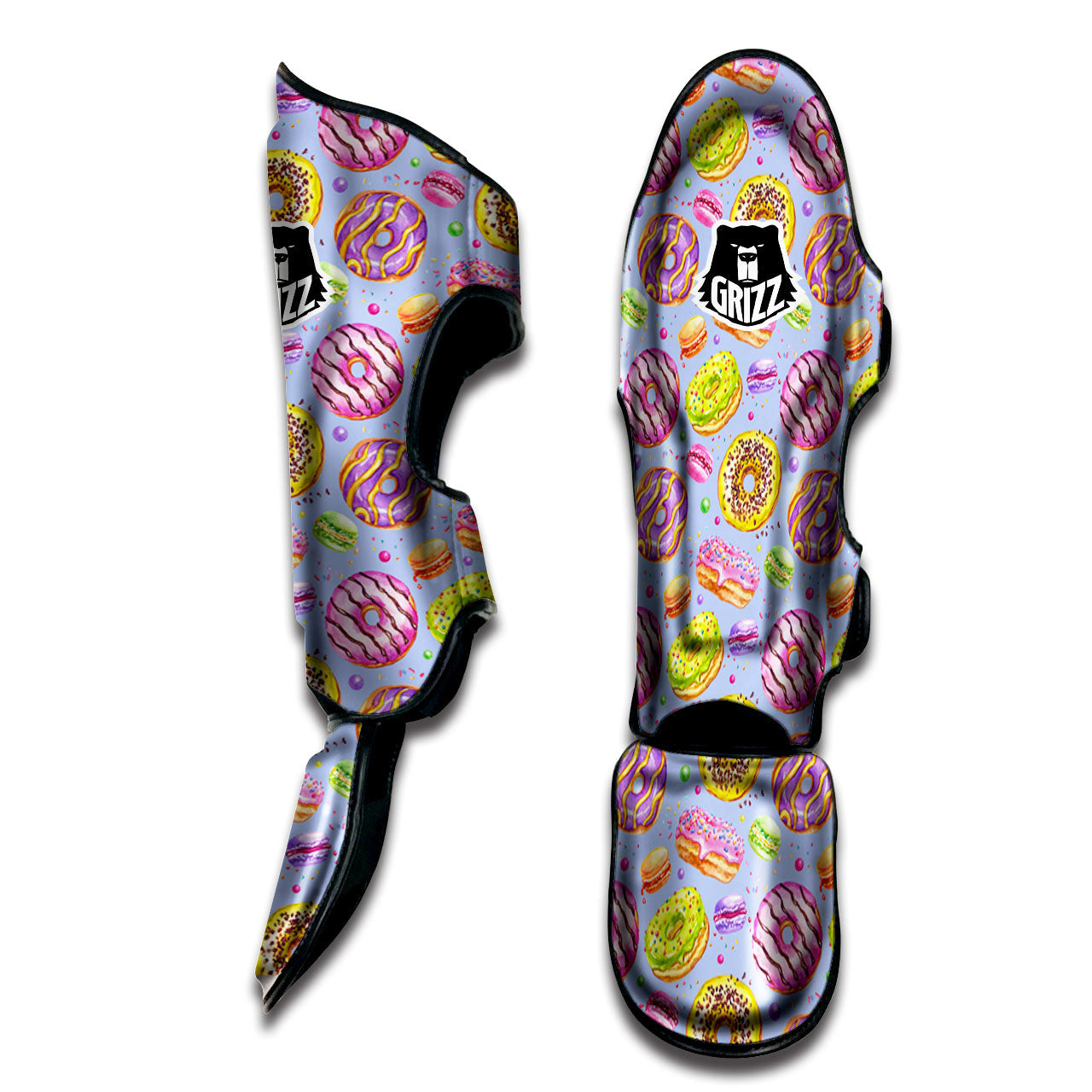 Donuts Print Pattern Muay Thai Shin Guards-grizzshop