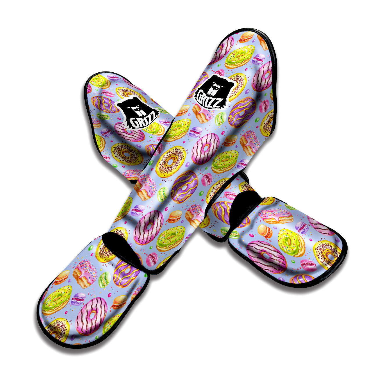 Donuts Print Pattern Muay Thai Shin Guards-grizzshop