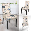 Doodle Cat Print Chair Cover-grizzshop