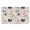 Doodle Cat Print Door Mat-grizzshop