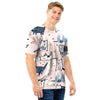 Doodle Cat Print Men T Shirt-grizzshop