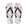 Doodle Cat Print Men's Flip Flops-grizzshop