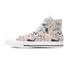 Doodle Cat Print Men's High Top Shoes-grizzshop