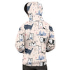 Doodle Cat Print Men's Hoodie-grizzshop