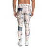 Doodle Cat Print Men's Leggings-grizzshop