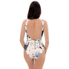 Doodle Cat Print One Piece Swimsuite-grizzshop