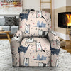 Doodle Cat Print Recliner Cover-grizzshop