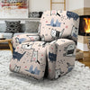 Doodle Cat Print Recliner Cover-grizzshop