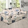 Doodle Cat Print Sofa Cover-grizzshop