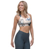 Doodle Cat Print Sports Bra-grizzshop