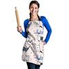 Doodle Cat Print Women's Apron-grizzshop