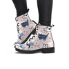 Doodle Cat Print Women's Boots-grizzshop