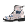 Doodle Cat Print Women's Boots-grizzshop