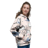 Doodle Cat Print Women's Hoodie-grizzshop