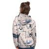 Doodle Cat Print Women's Hoodie-grizzshop