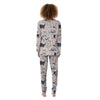 Doodle Cat Print Women's Pajamas-grizzshop