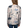 Doodle Cat Print Women's Sweatshirt-grizzshop