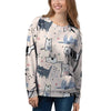 Doodle Cat Print Women's Sweatshirt-grizzshop