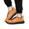 Doodle Dog Orange Print Pattern Black Sneaker-grizzshop