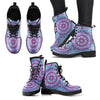 Doodle Flower Women's Leather Boots-grizzshop