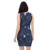 Doodle Galaxy Space Bodycon Dress-grizzshop