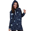 Doodle Galaxy Space Hoodie Dress-grizzshop