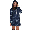 Doodle Galaxy Space Hoodie Dress-grizzshop