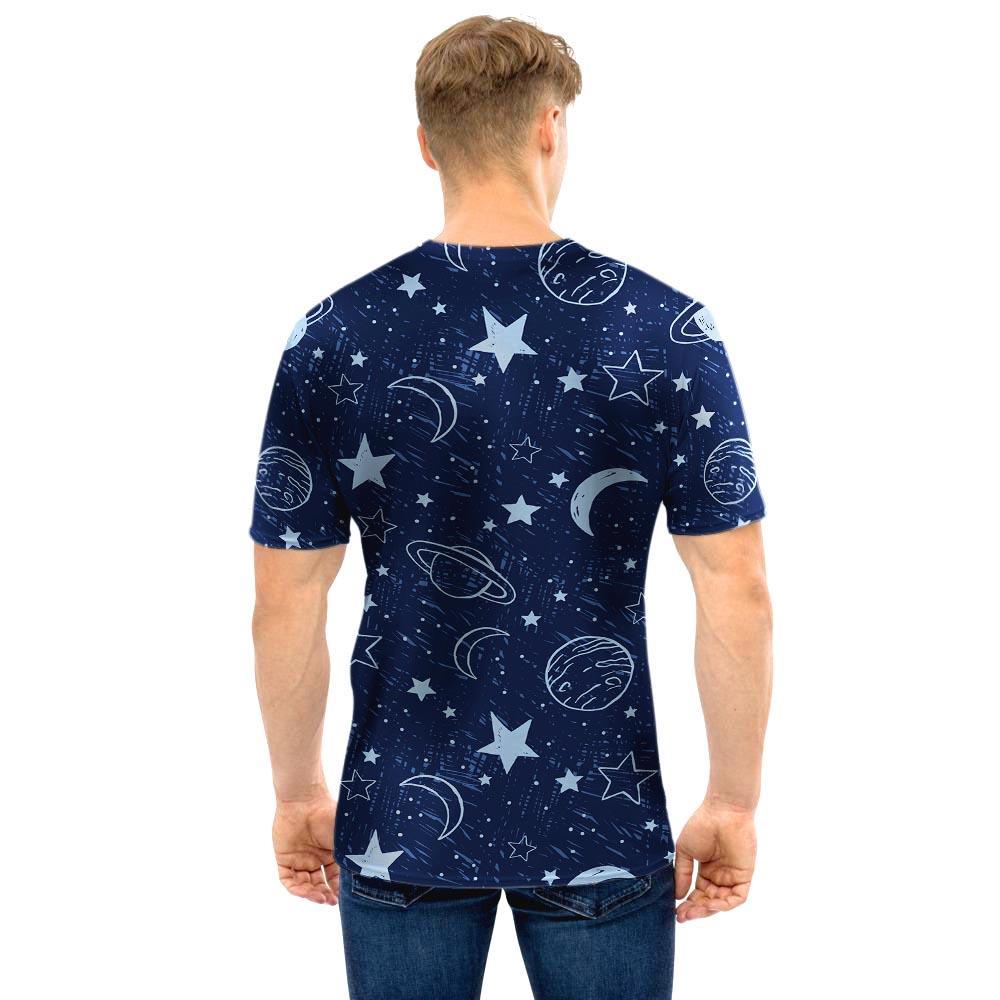 Doodle Galaxy Space Men T Shirt-grizzshop