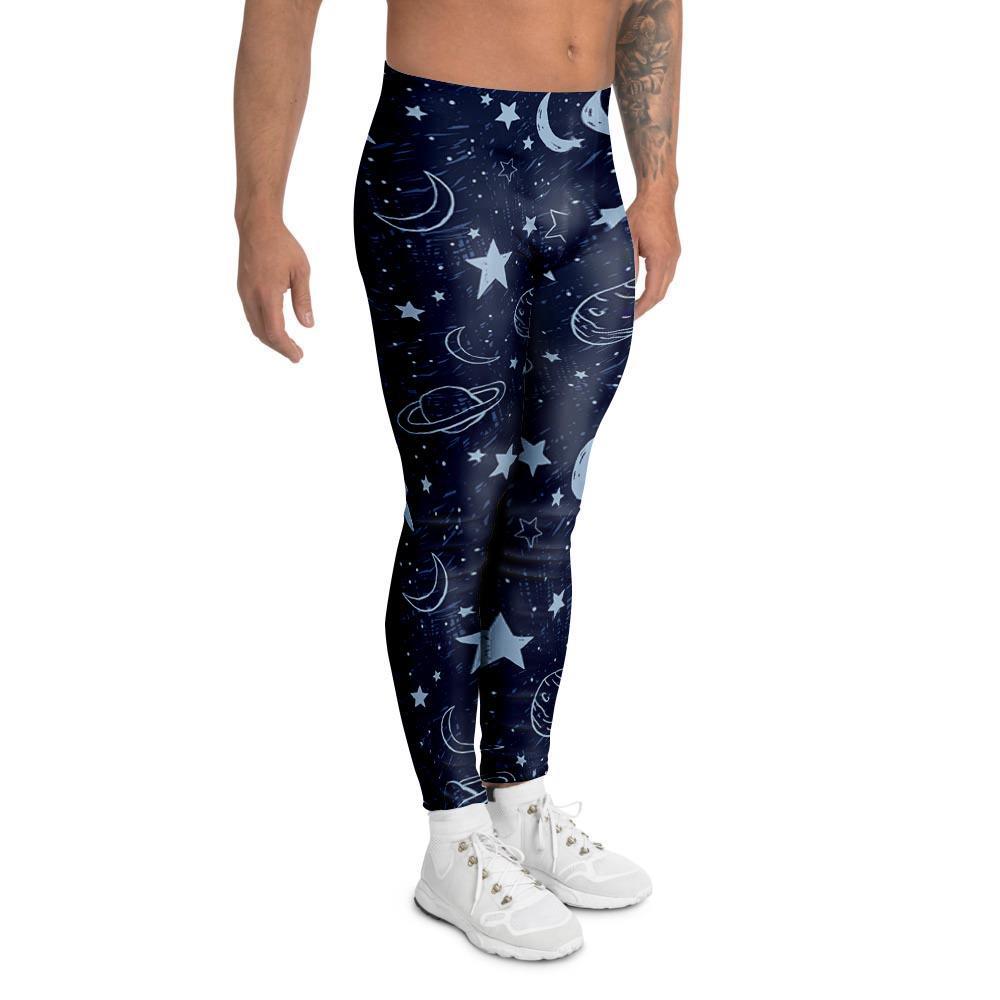 Doodle Galaxy Space Men's Leggings-grizzshop