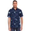 Doodle Galaxy Space Men's Short Sleeve Shirt-grizzshop