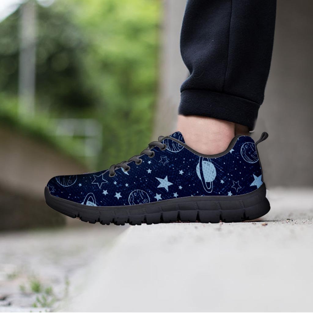 Doodle Galaxy Space Men's Sneakers-grizzshop